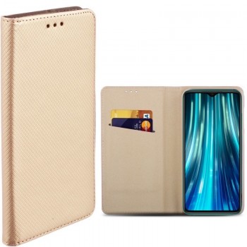 Telone atverčiamas dėklas - auksinės spalvos (Xiaomi Redmi Note 8 Pro)